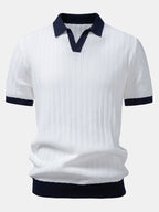 Ensemble polo à col Johnny texturé et pantalon fuselé slim™