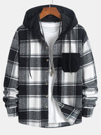 Chemise à capuche en velours côtelé décontractée Marco™