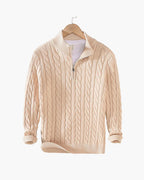 Pull en coton à col zippé
