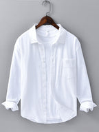 Chemise en lin et coton à manches longues Hugo™