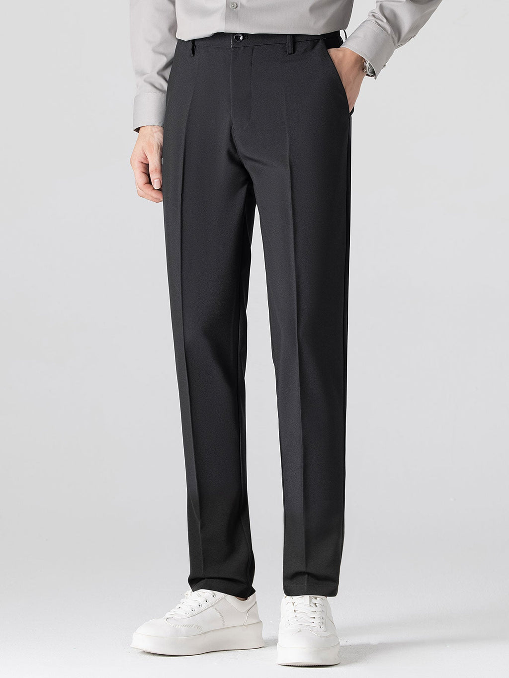Ensemble chemise en maille jacquard et pantalon fuselé Slim™