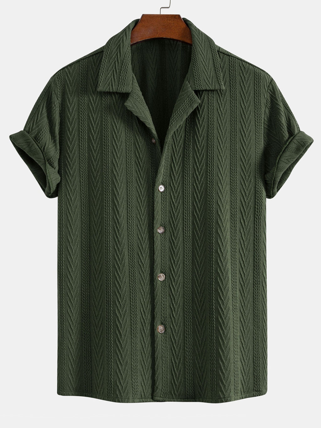 Ensemble chemise cubaine en jacquard texturé et pantalon décontracté Lorenzo™