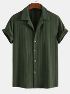 Ensemble chemise cubaine en jacquard texturé et pantalon décontracté Lorenzo™