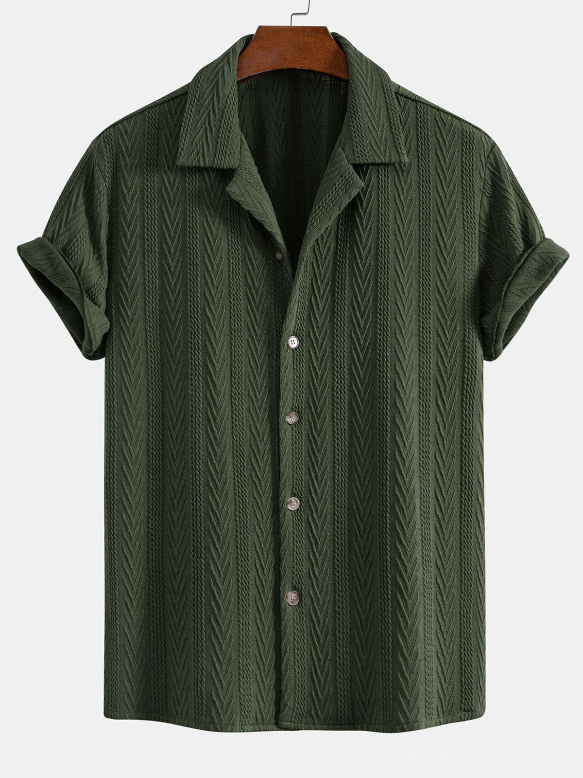 Ensemble chemise cubaine en jacquard texturé et pantalon décontracté Lorenzo™