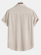 Chemise à boutons en velours côtelé et shorts Régulier Matteo™
