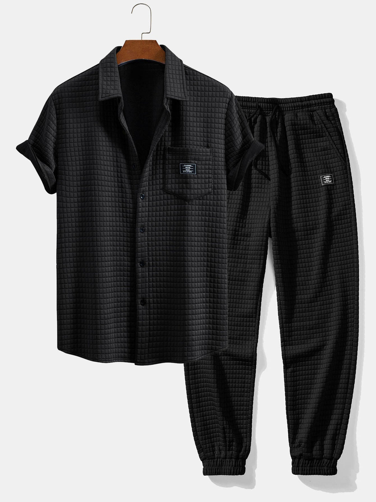 Ensemble chemise et pantalon jogger gaufré Hugo™