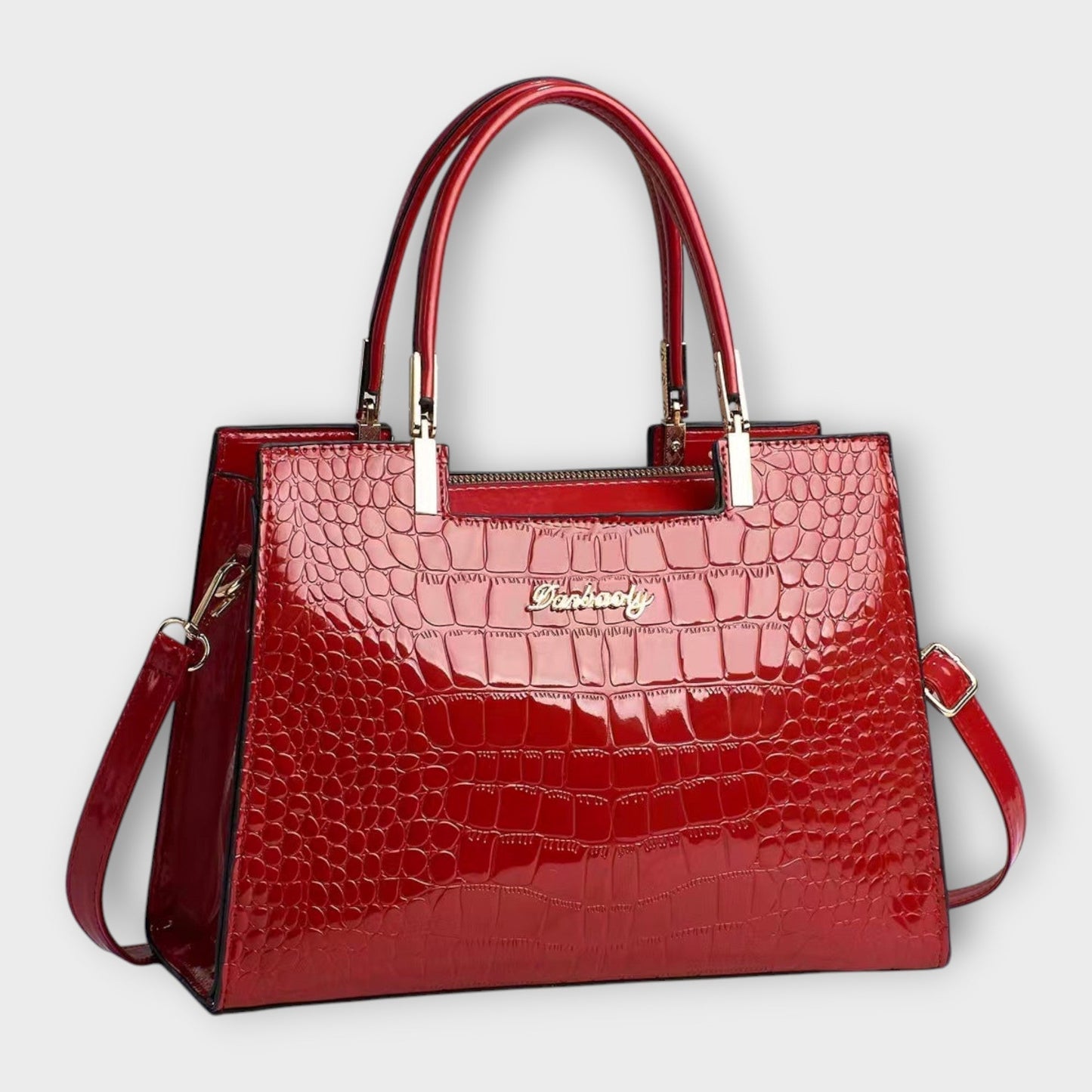 Maison Verdelle - Sac à main en cuir de crocodile brillant