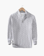 Pull en coton à col zippé