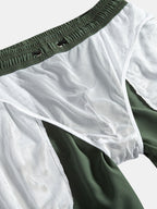 Chemise en coton imprimé palmiers Hawaii™ et short de bain