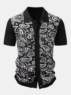 Ensemble chemise à boutons en maille paisley et shorts Martin™
