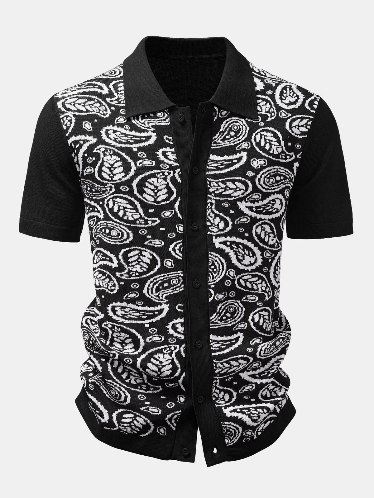 Ensemble chemise à boutons en maille paisley et shorts Martin™