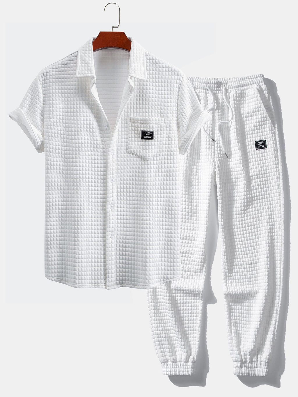 Ensemble chemise et pantalon jogger gaufré Hugo™