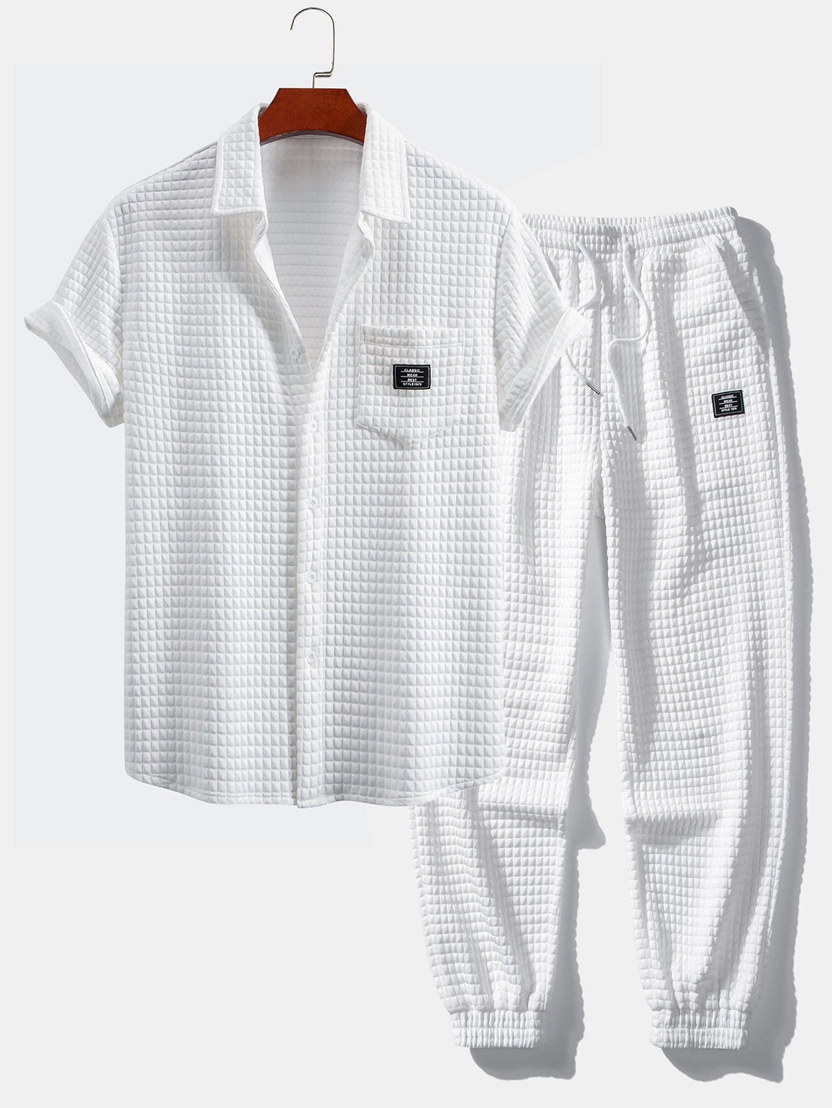 Ensemble chemise et pantalon jogger gaufré Hugo™