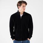 Pull en coton à col zippé