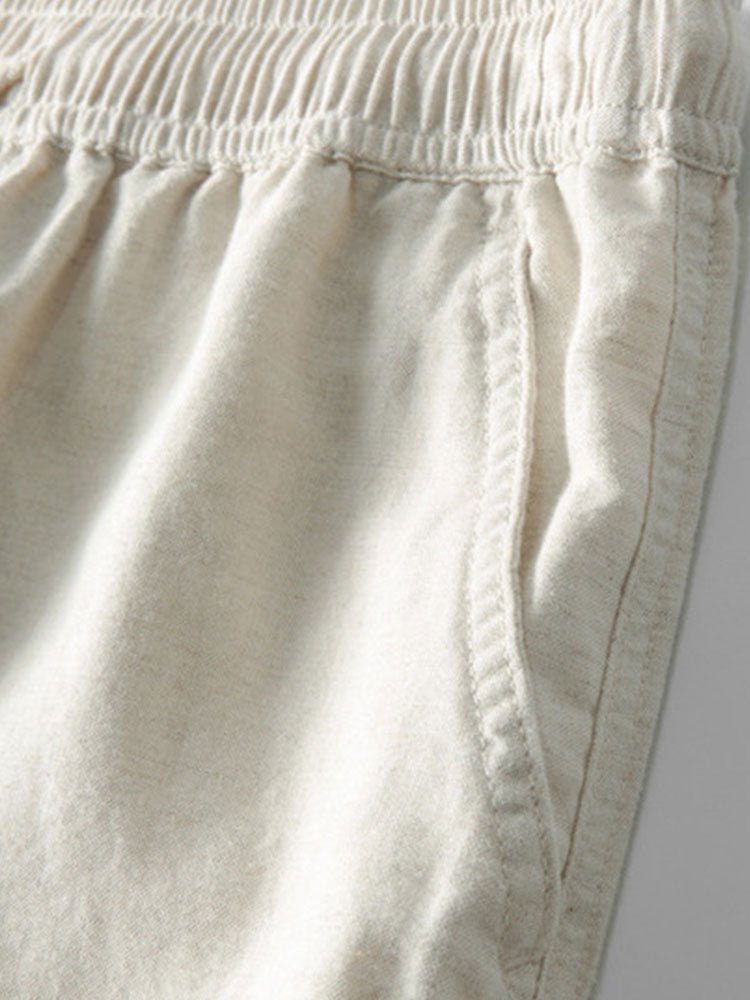 Ensemble chemise cubaine et pantalon en lin Geométrico™