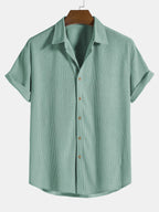 Chemise à boutons en velours côtelé et shorts Régulier Matteo™