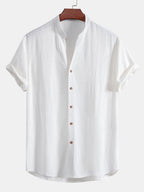 Ensemble chemise col en V lin et rayonne & pantalon droit Linus™