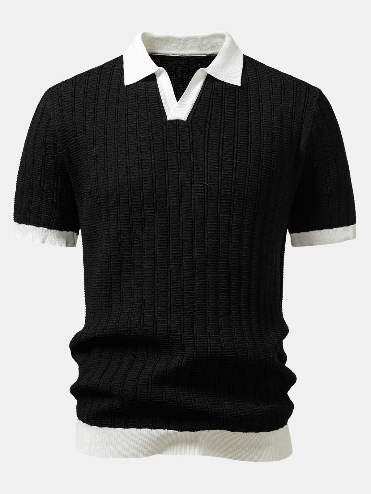 Ensemble polo à col Johnny texturé et pantalon fuselé slim™