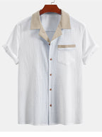 Ensemble chemise cubaine et pantalon droit Texturé™