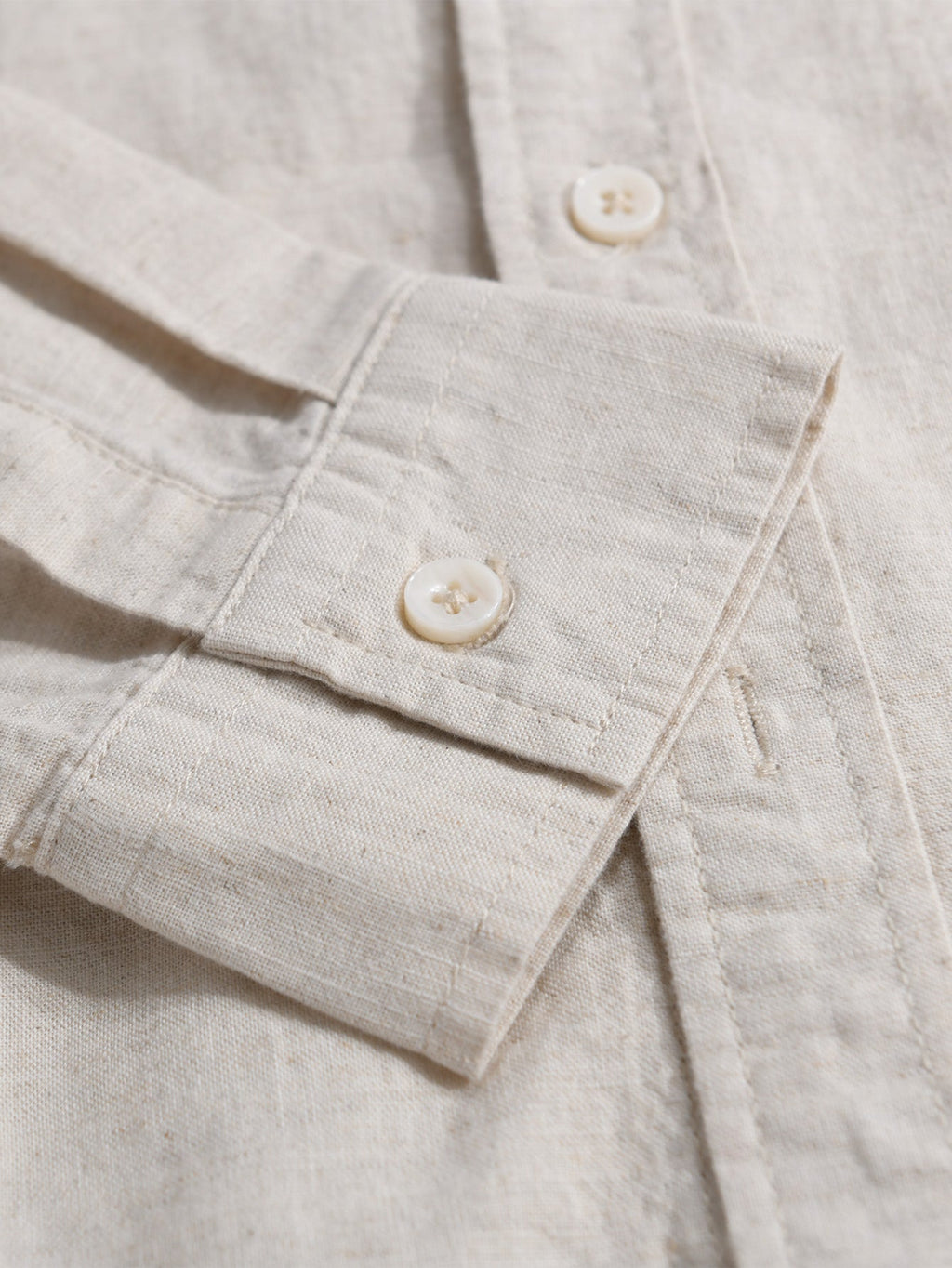 Chemise en lin et coton à manches longues Hugo™