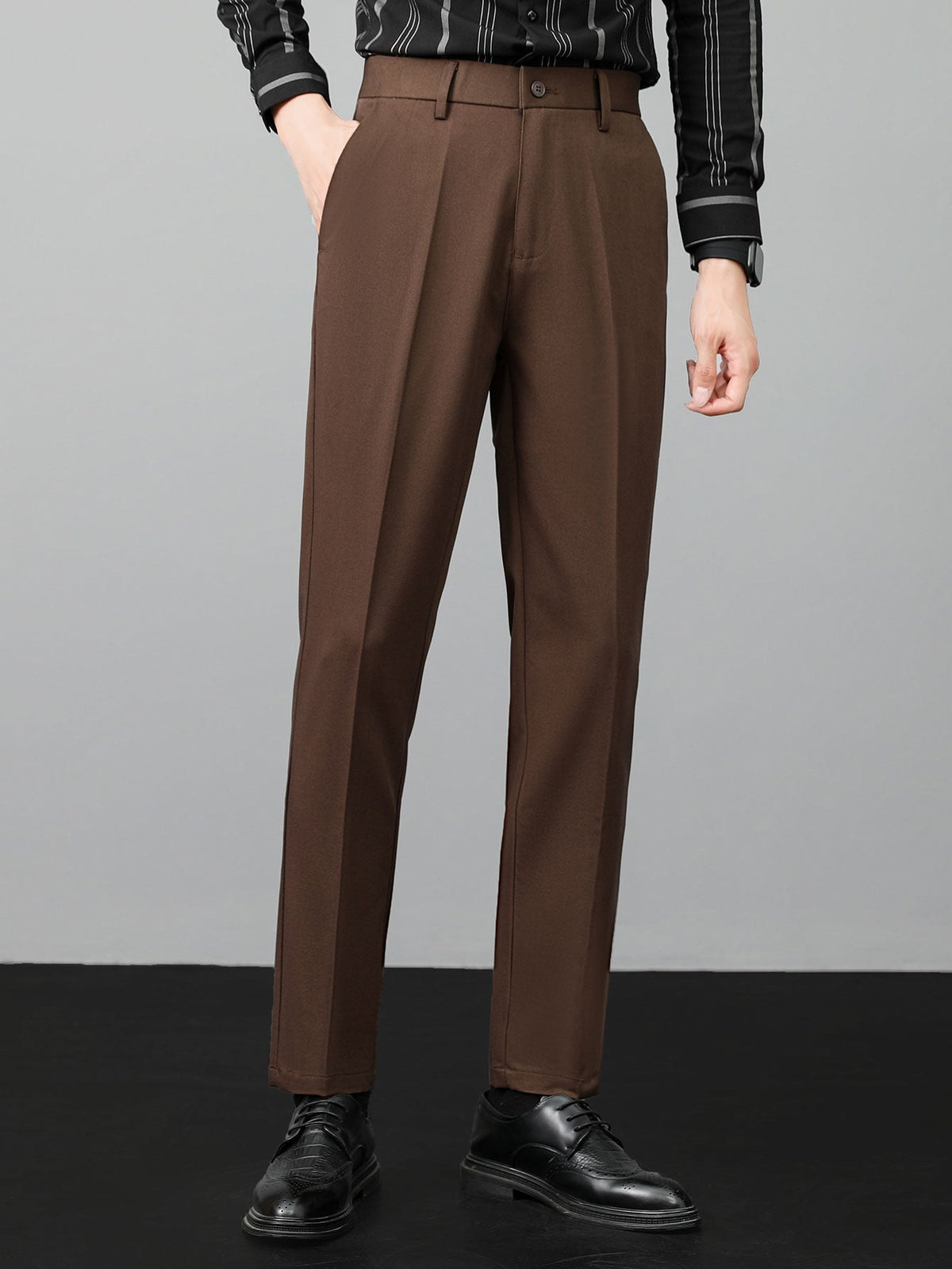 Ensemble polo à col Johnny texturé et pantalon fuselé slim™