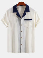 Ensemble chemise cubaine et pantalon droit Texturé™