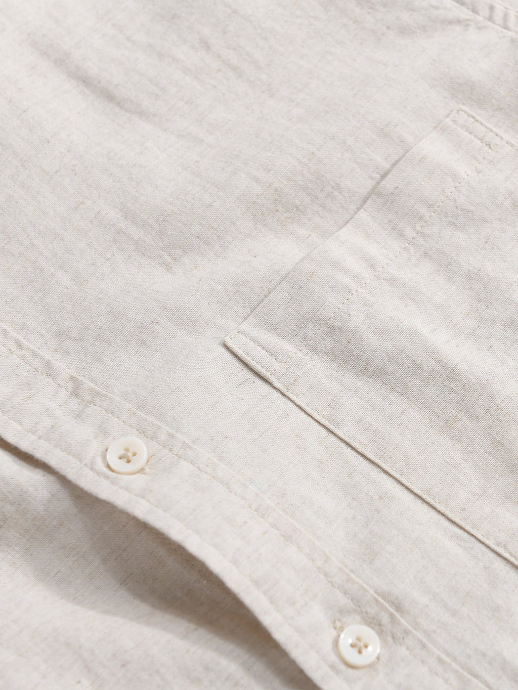Chemise en lin et coton col montant Hugo™