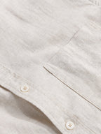 Chemise en lin et coton col montant Hugo™