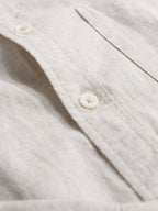 Chemise en lin et coton col montant Hugo™