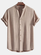 Ensemble chemise col en V lin et rayonne & pantalon droit Linus™