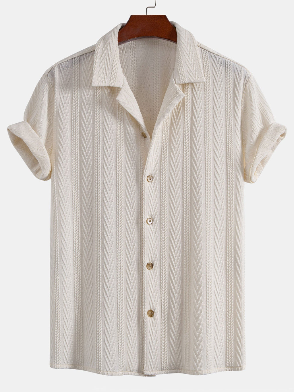 Ensemble chemise cubaine en jacquard texturé et pantalon décontracté Lorenzo™