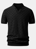 Polo en maille à col en V Damiano™