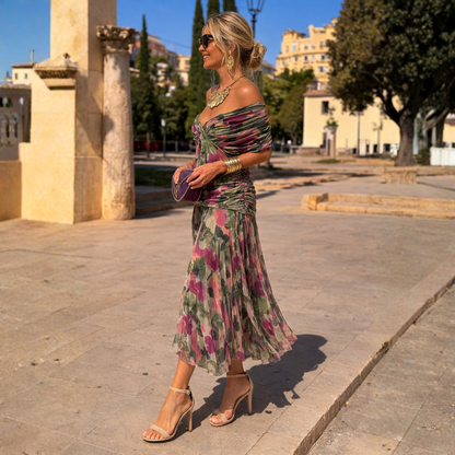Mikaela | Robe maxi à bretelles dénudées