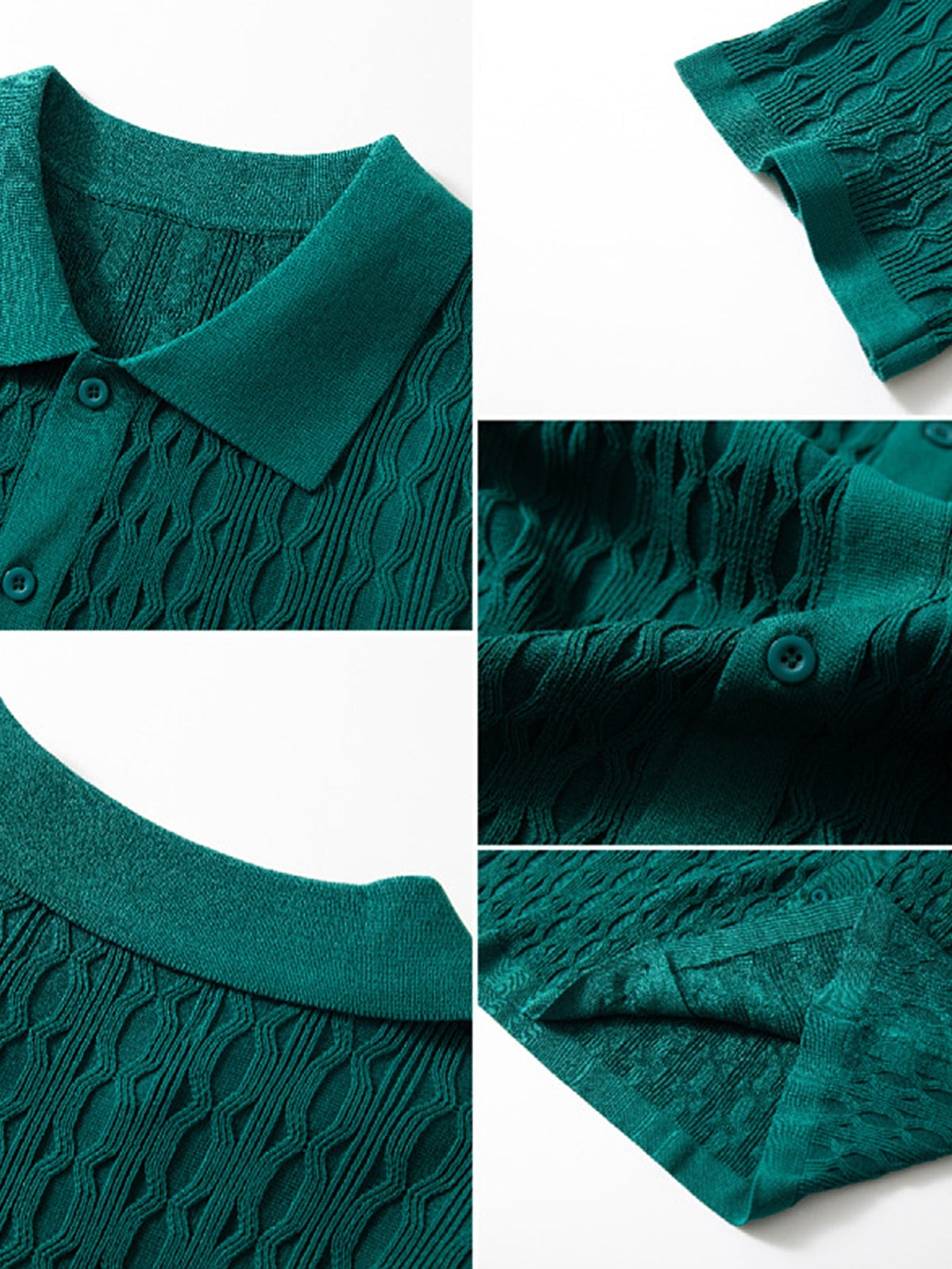 Ensemble chemise en maille jacquard et pantalon fuselé Slim™