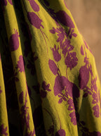 Robe maxi florale à tombée fluide
