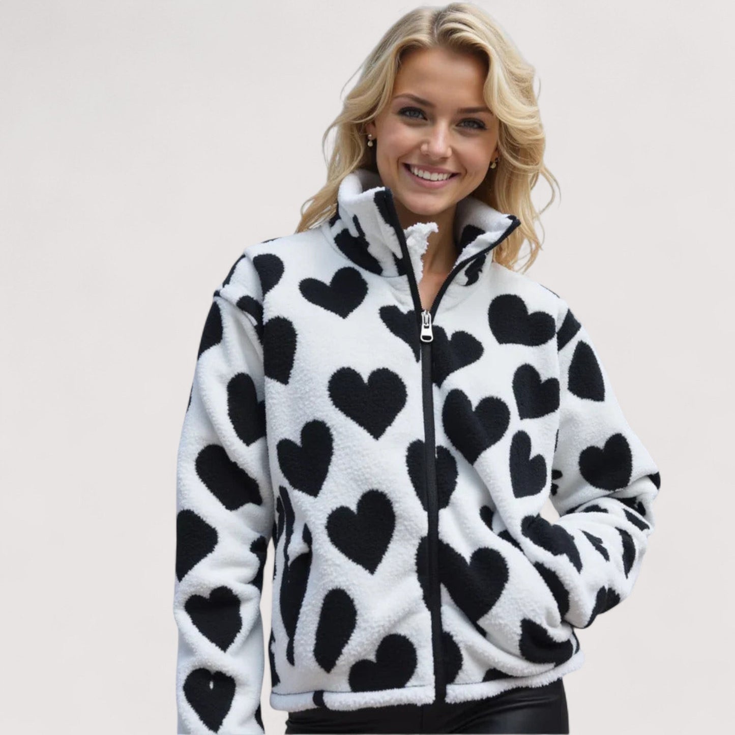 Veste réversible en forme de cœur