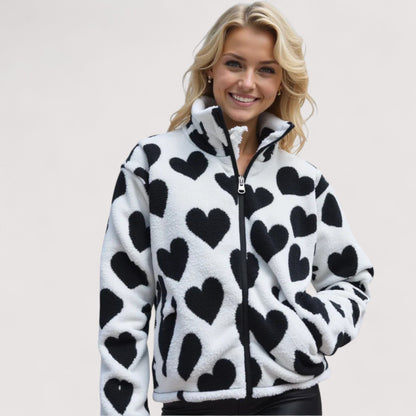 Veste réversible en forme de cœur