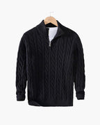 Pull en coton à col zippé