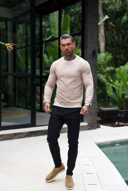 Milano : Tricot texturé slim
