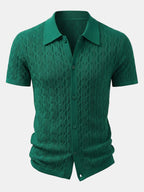 Ensemble chemise en maille jacquard et pantalon fuselé Slim™