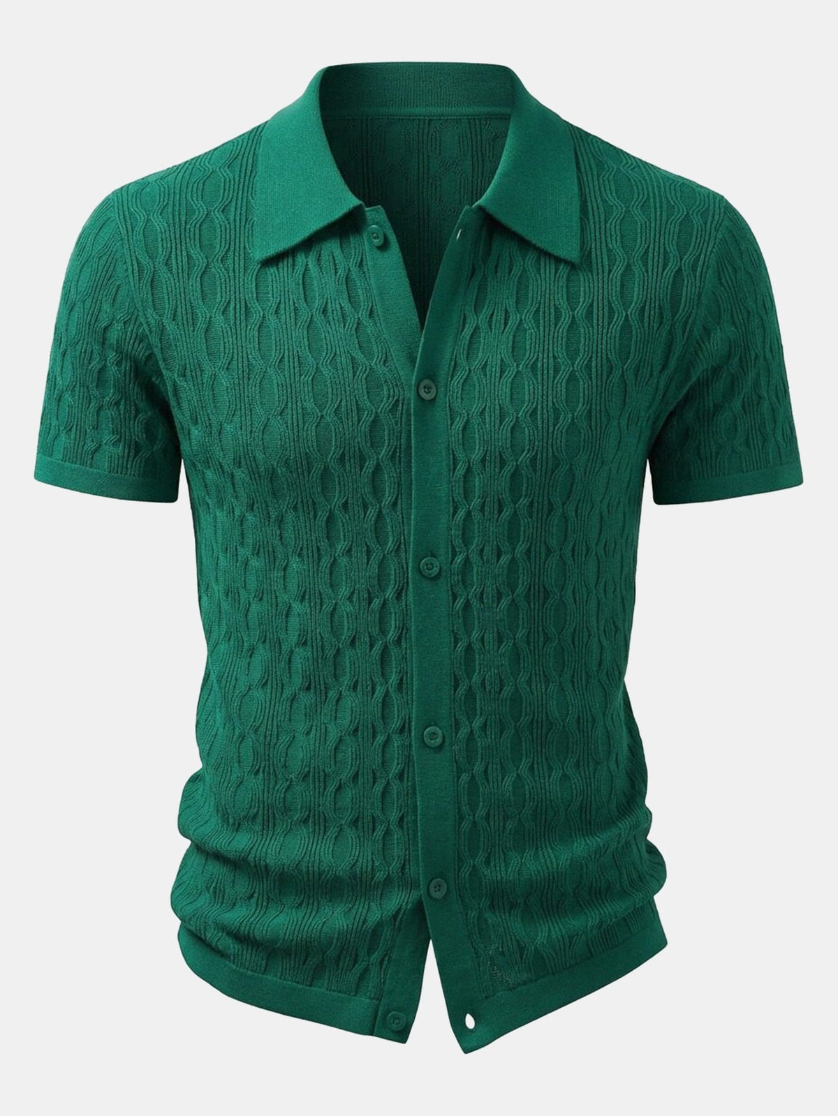 Ensemble chemise en maille jacquard et pantalon fuselé Slim™