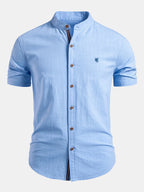 Chemise à col montant en coton léger Hugo™
