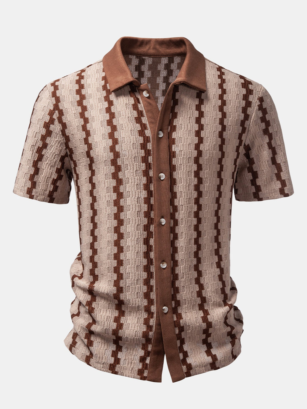 Ensemble chemise jacquard à carreaux et pantalon en lin modèle Été™