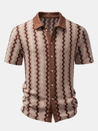 Ensemble chemise jacquard à carreaux et pantalon en lin modèle Été™