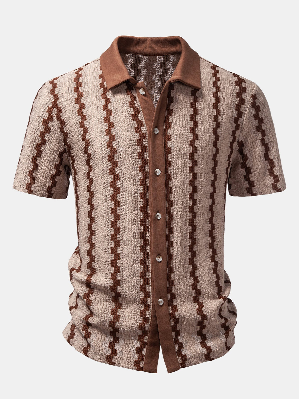 Ensemble chemise jacquard à carreaux et pantalon en lin modèle Été™