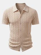 Ensemble chemise en maille jacquard et pantalon fuselé Slim™