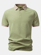 Polo à manches raglan en polyester contrasté Olivier™