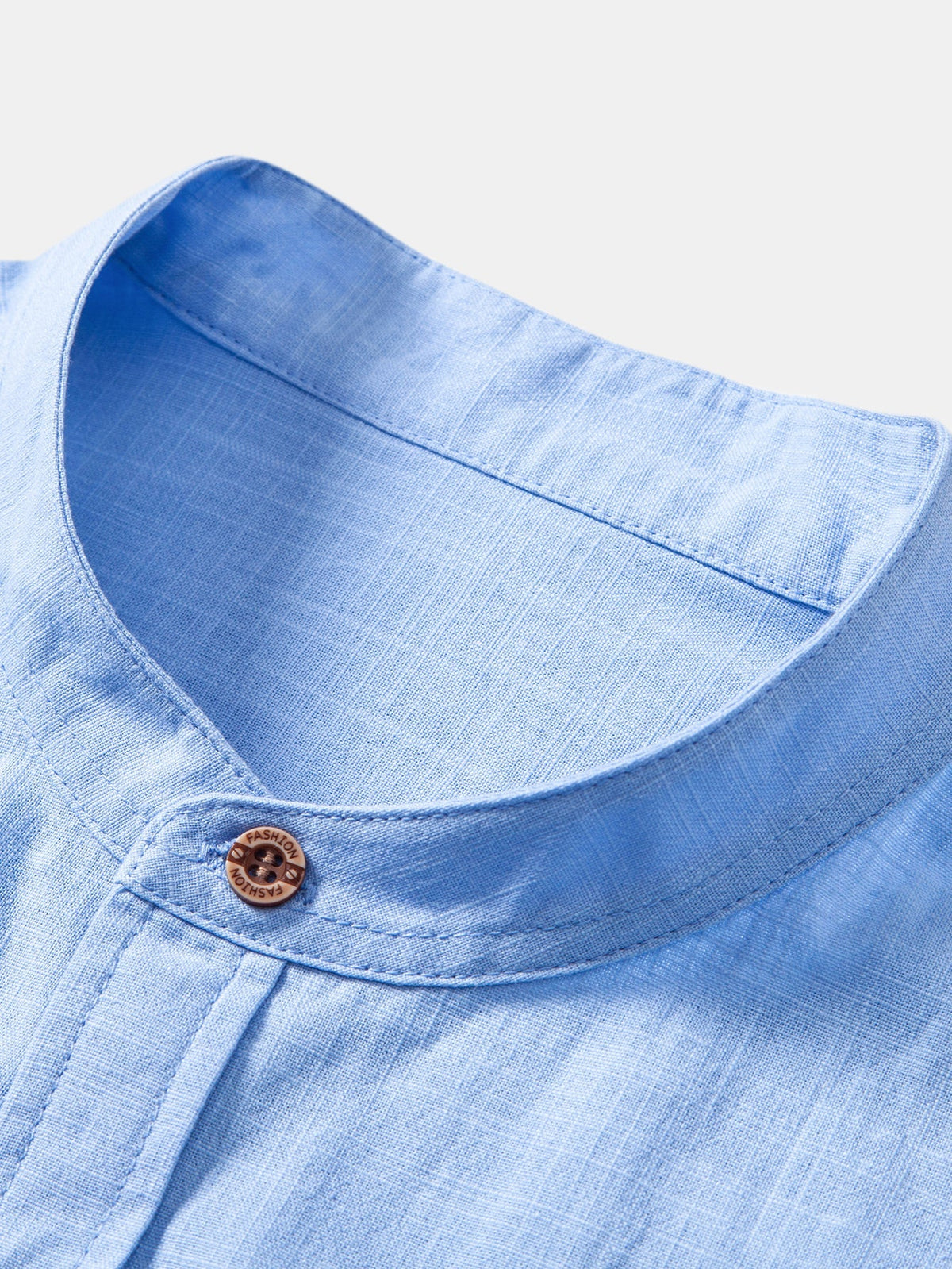 Chemise à col montant en coton léger Hugo™