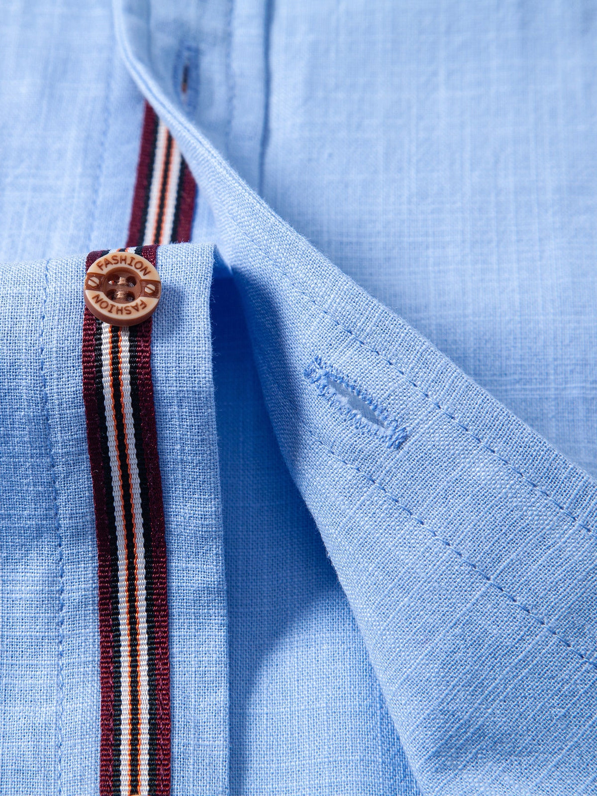 Chemise à col montant en coton léger Hugo™