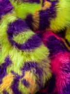 Manteau à capuche en fausse fourrure léopard Coloré™